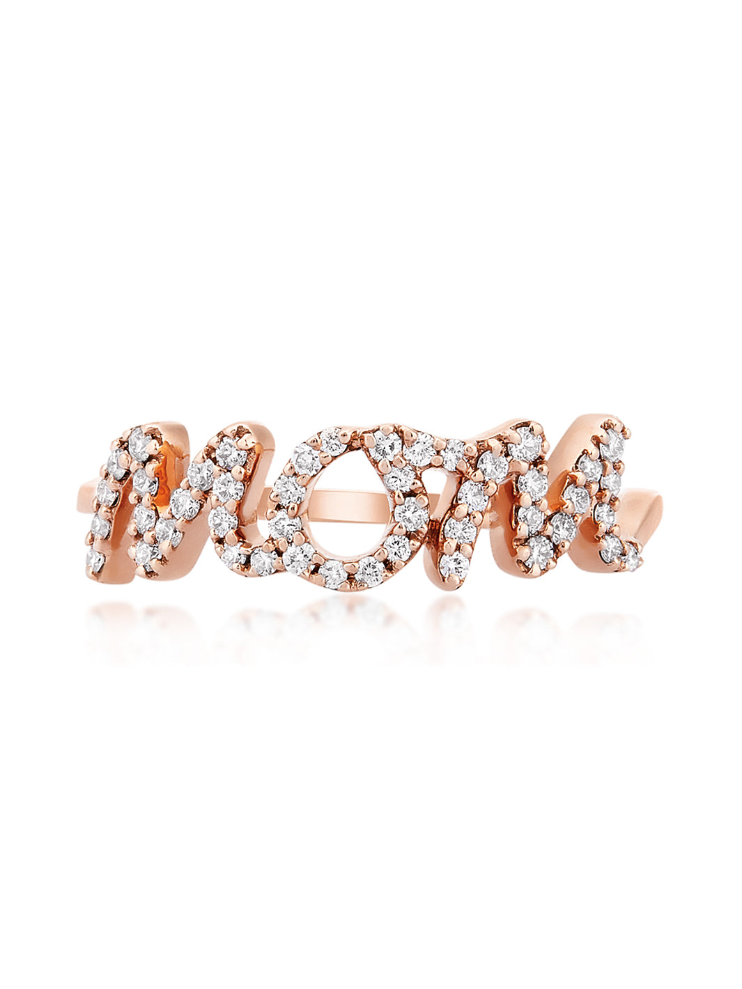Mom ring with diamonds in 18kt gold Carat Crush 18K Rose Gold