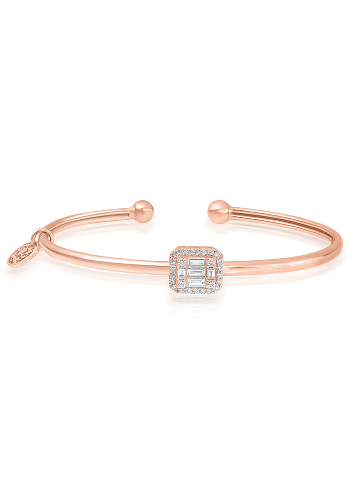 Emerald Cut Slide Bangle