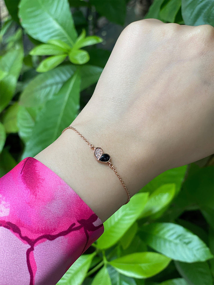 Toi et moi onyx bracelet
