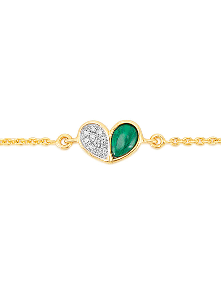 Toi et moi malachite bracelet