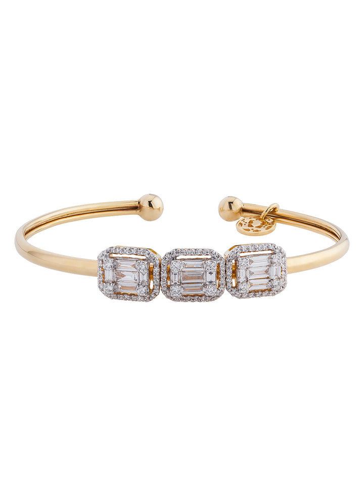 Triple Emerald Cut Slide Bangle
