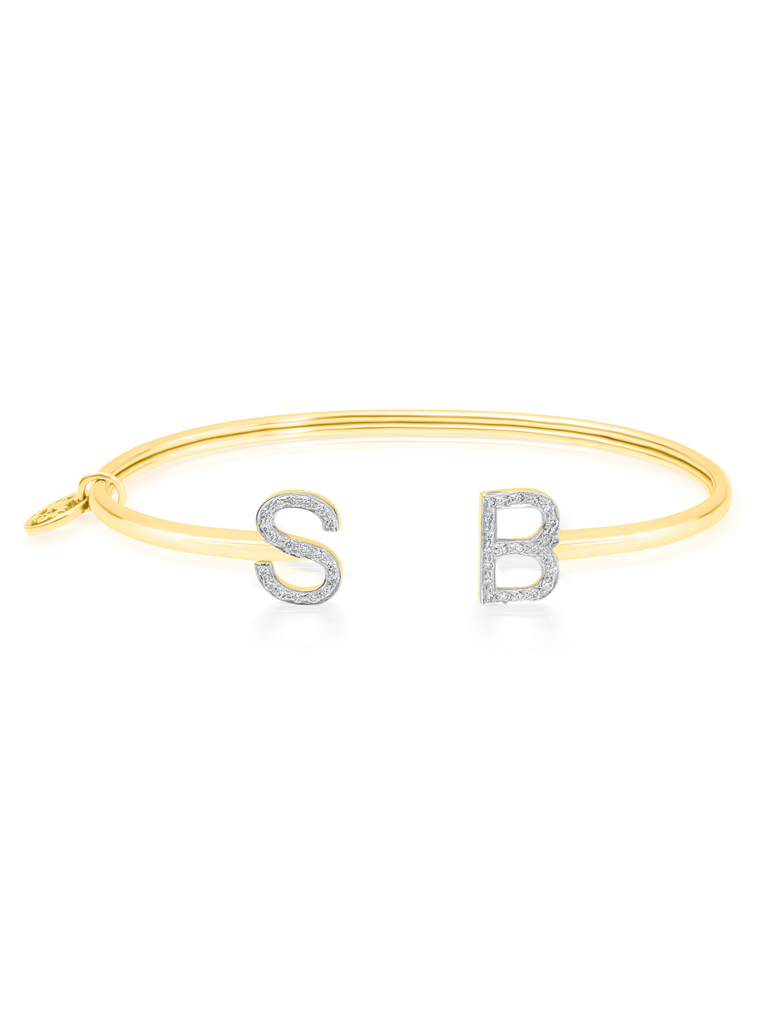 Diamond Initial Cuff