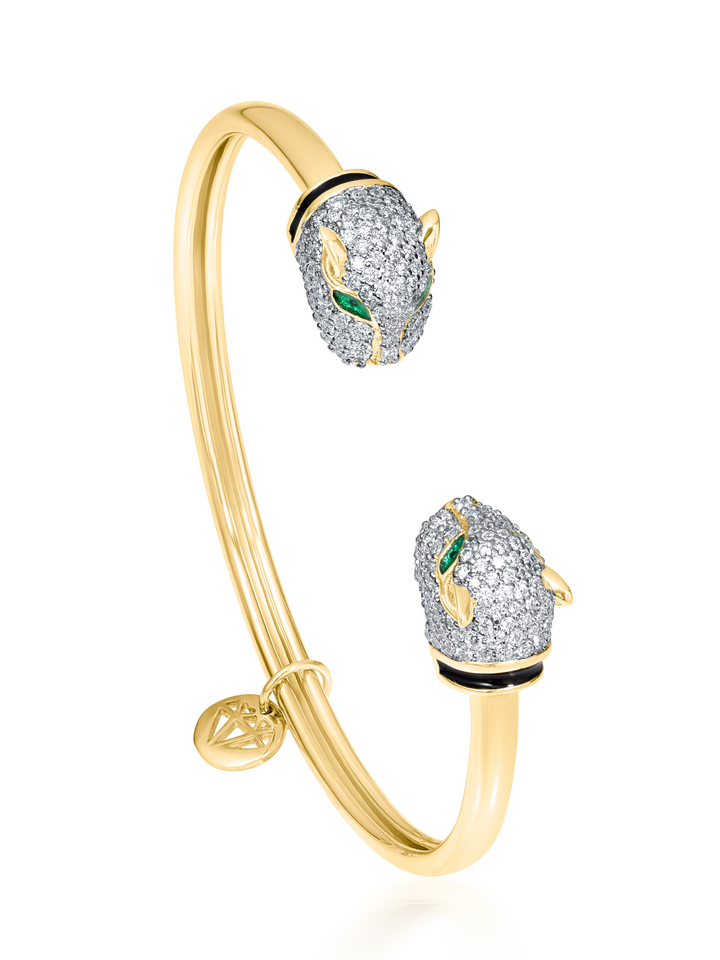 Diamond Panther Cuff