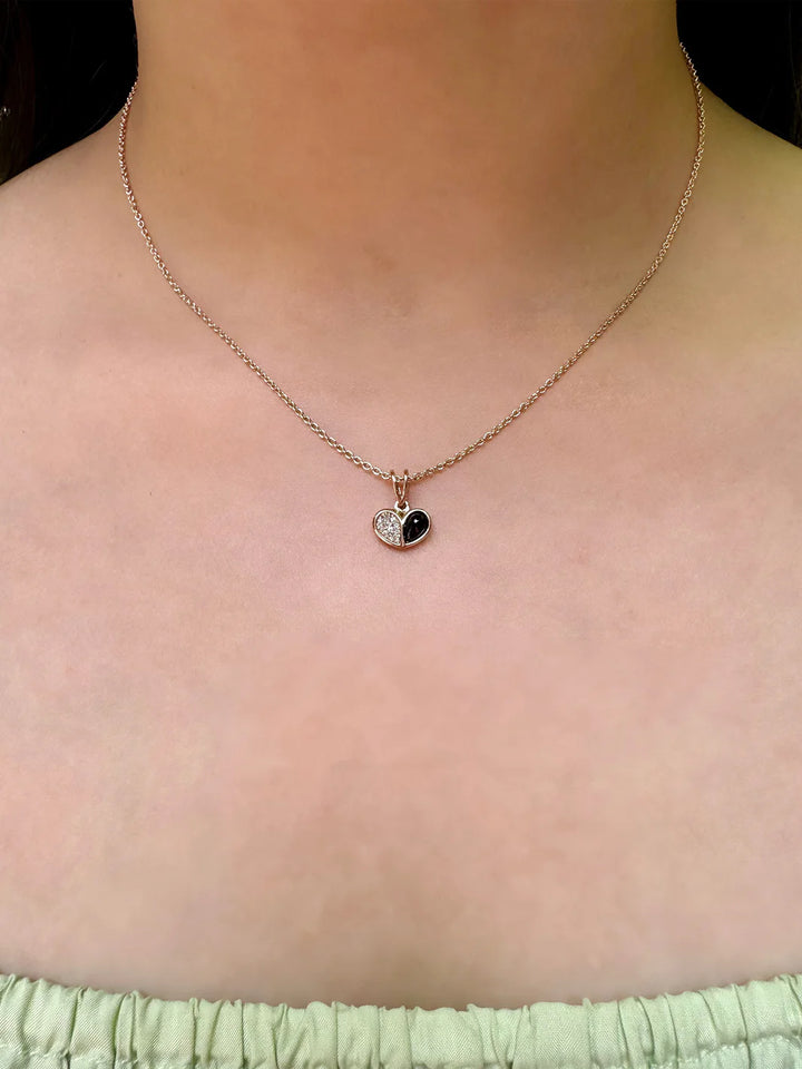 Toi et moi onyx bracelet + Toi et moi onyx pendant