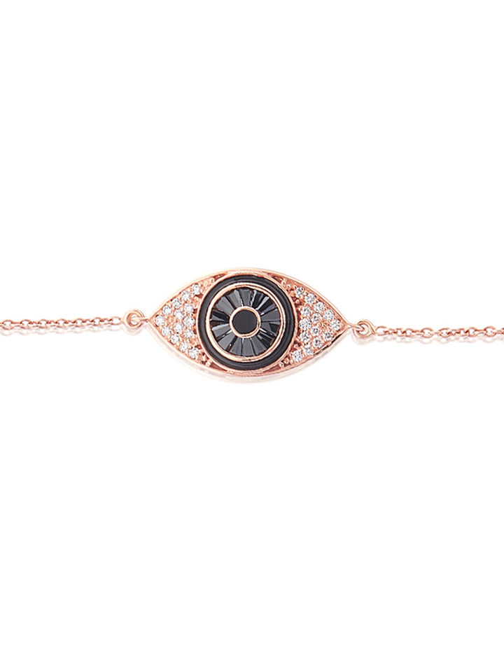 Berlin evil eye necklace with a sleek design, offering modern protection and stylish everyday wear
