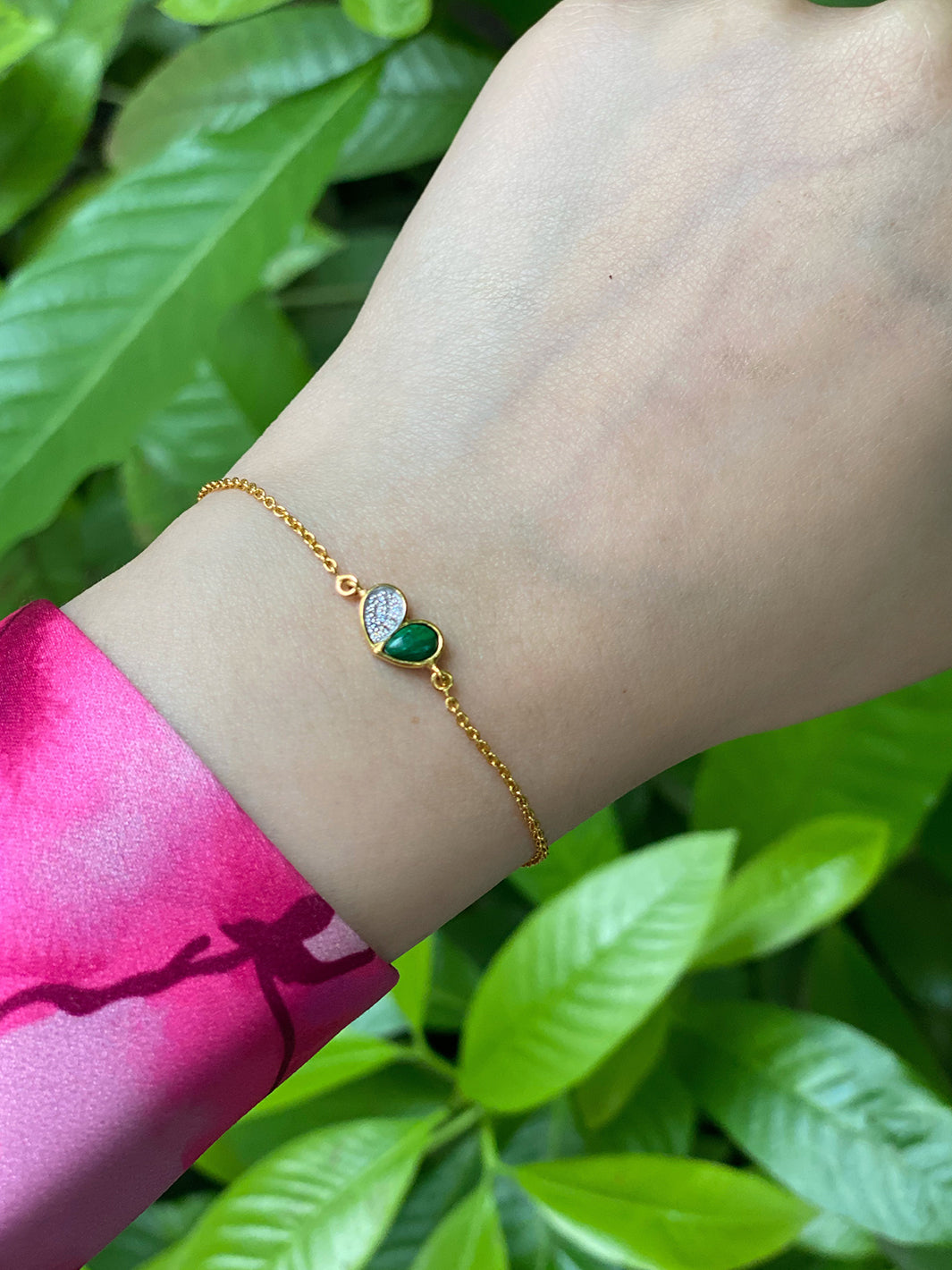 Toi et moi malachite bracelet