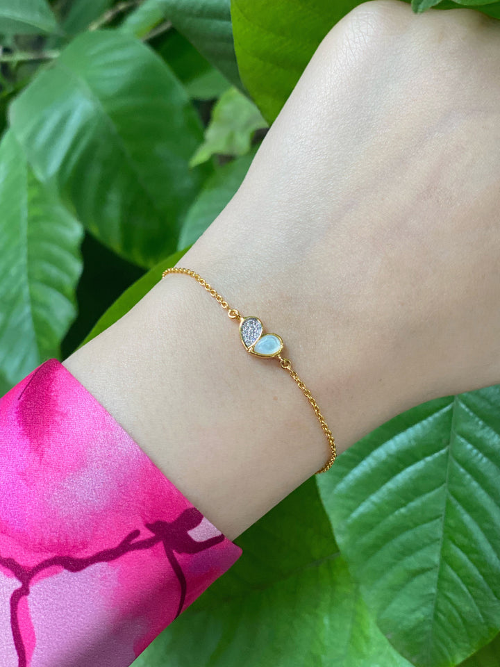 Toi et moi nacre bracelet