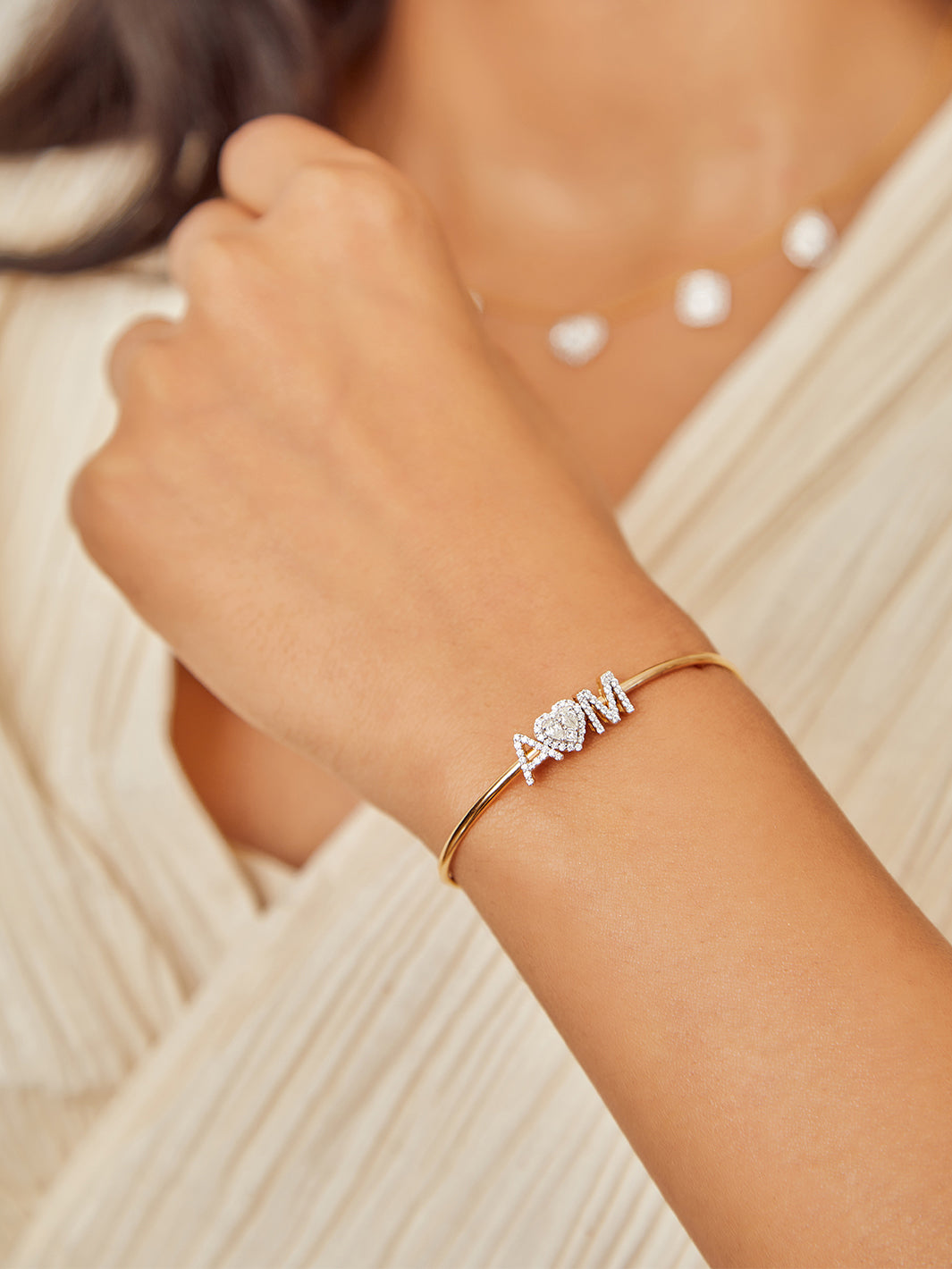 Mini Slide™ - Personalised Heart Cuff