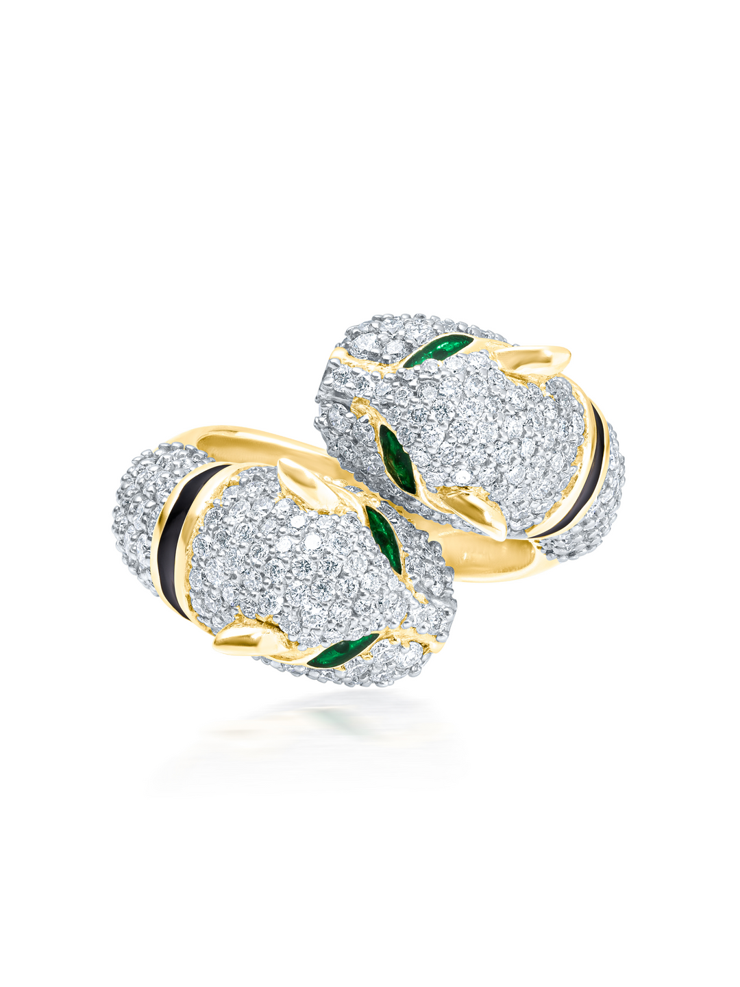 Duo Panther Diamond Ring