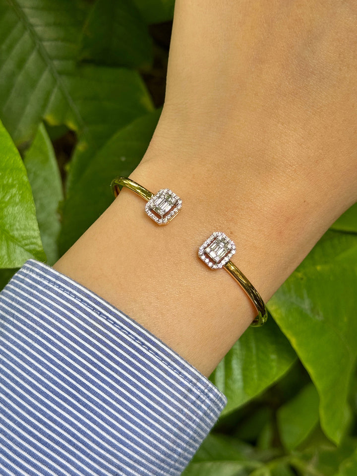 Duo Emerald Cut Cuff