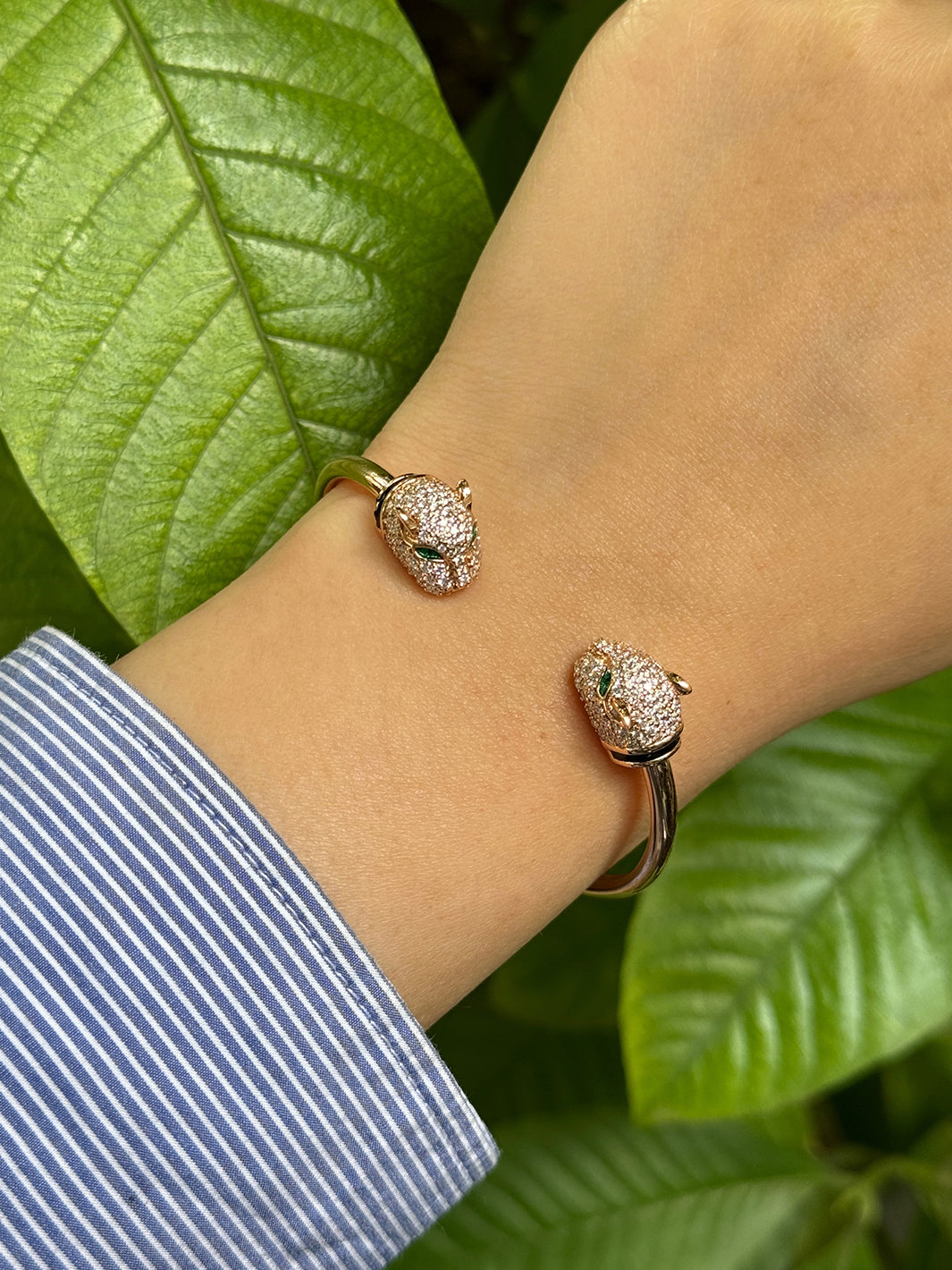 Diamond Panther Cuff