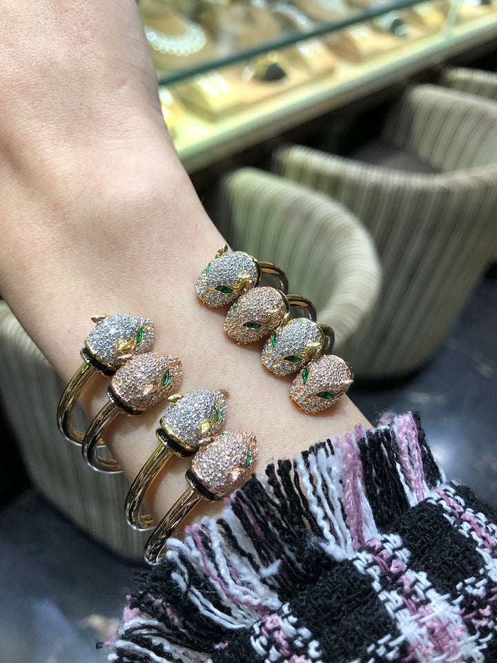 Diamond Panther Cuff