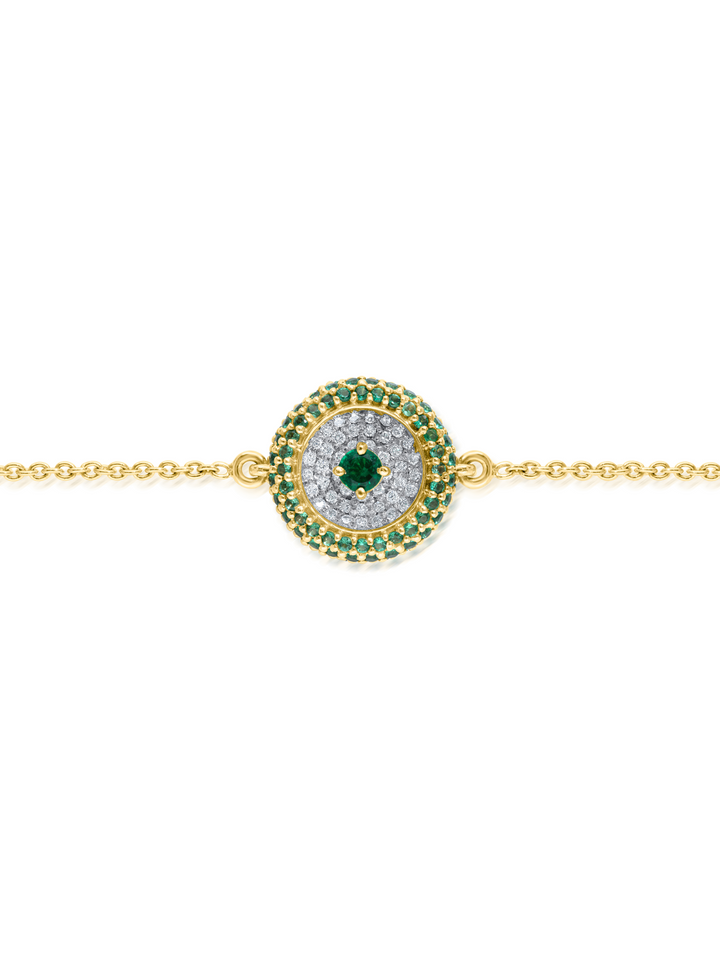 Green 'O' Evil Eye Bracelet
