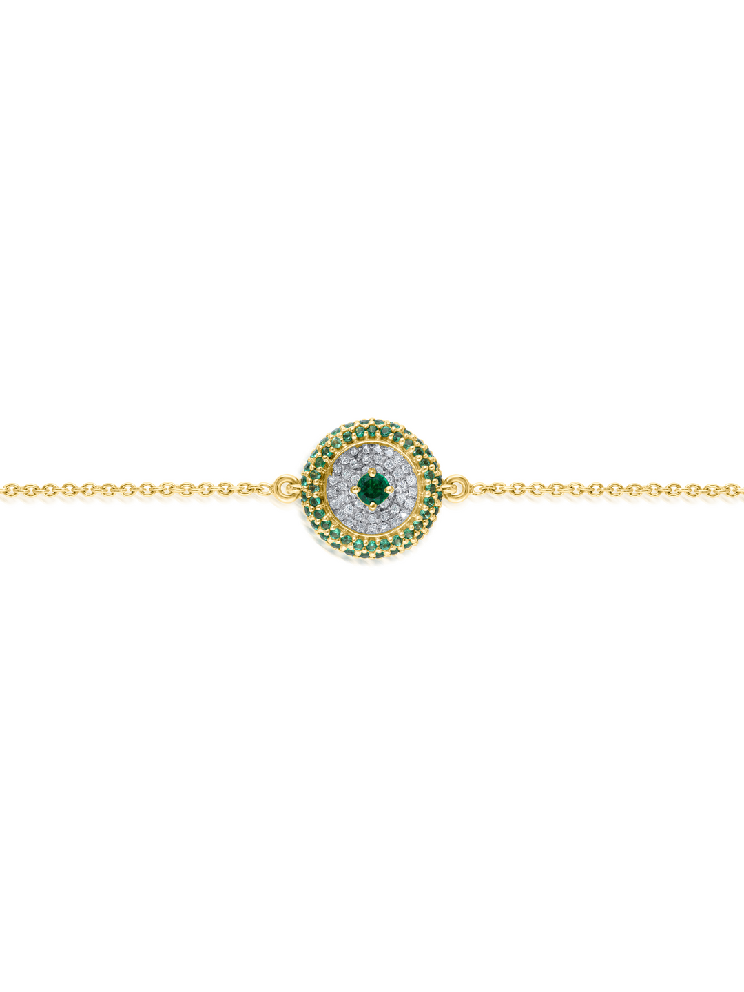 Green 'O' Evil Eye Bracelet
