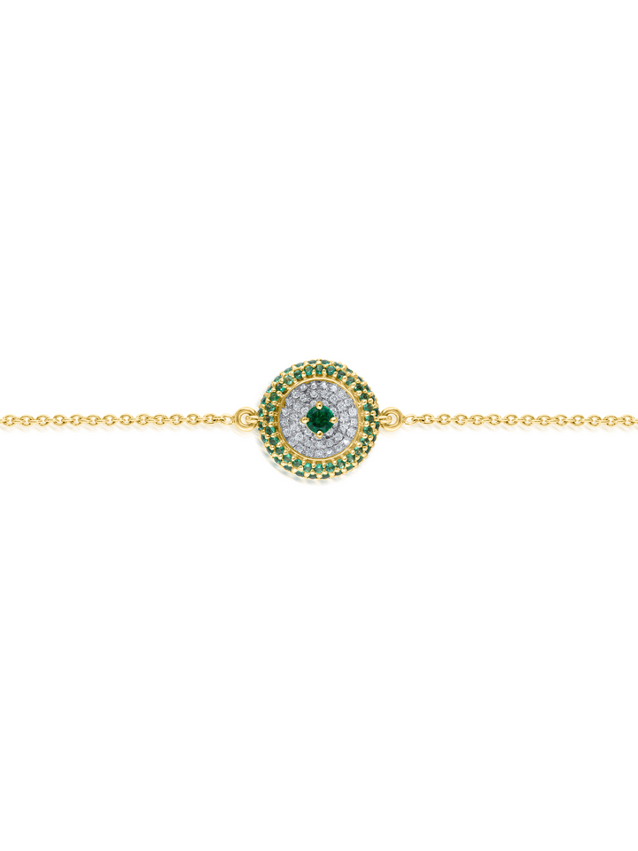 Green 'O' Evil Eye Bracelet