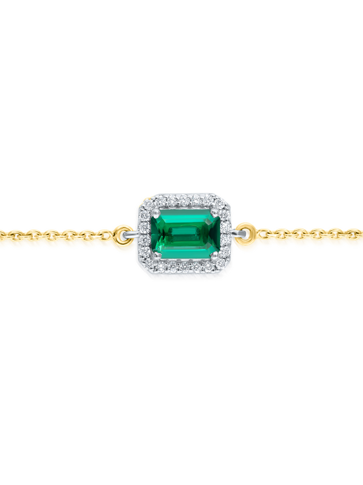 Flip Emerald Cut Diamond Bracelet