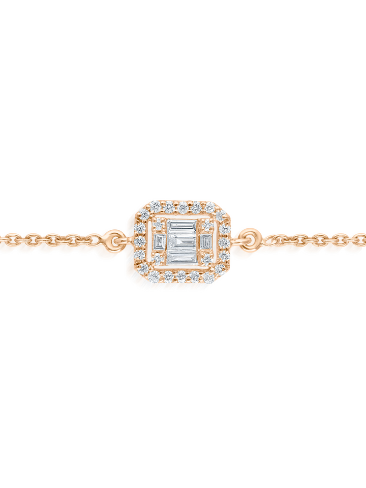 Flip Emerald Cut Diamond Bracelet
