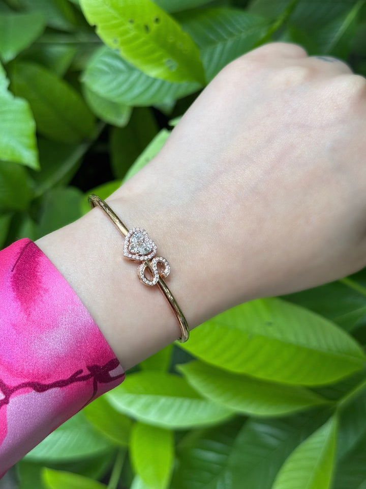 Heart & Initial Slide Bangle