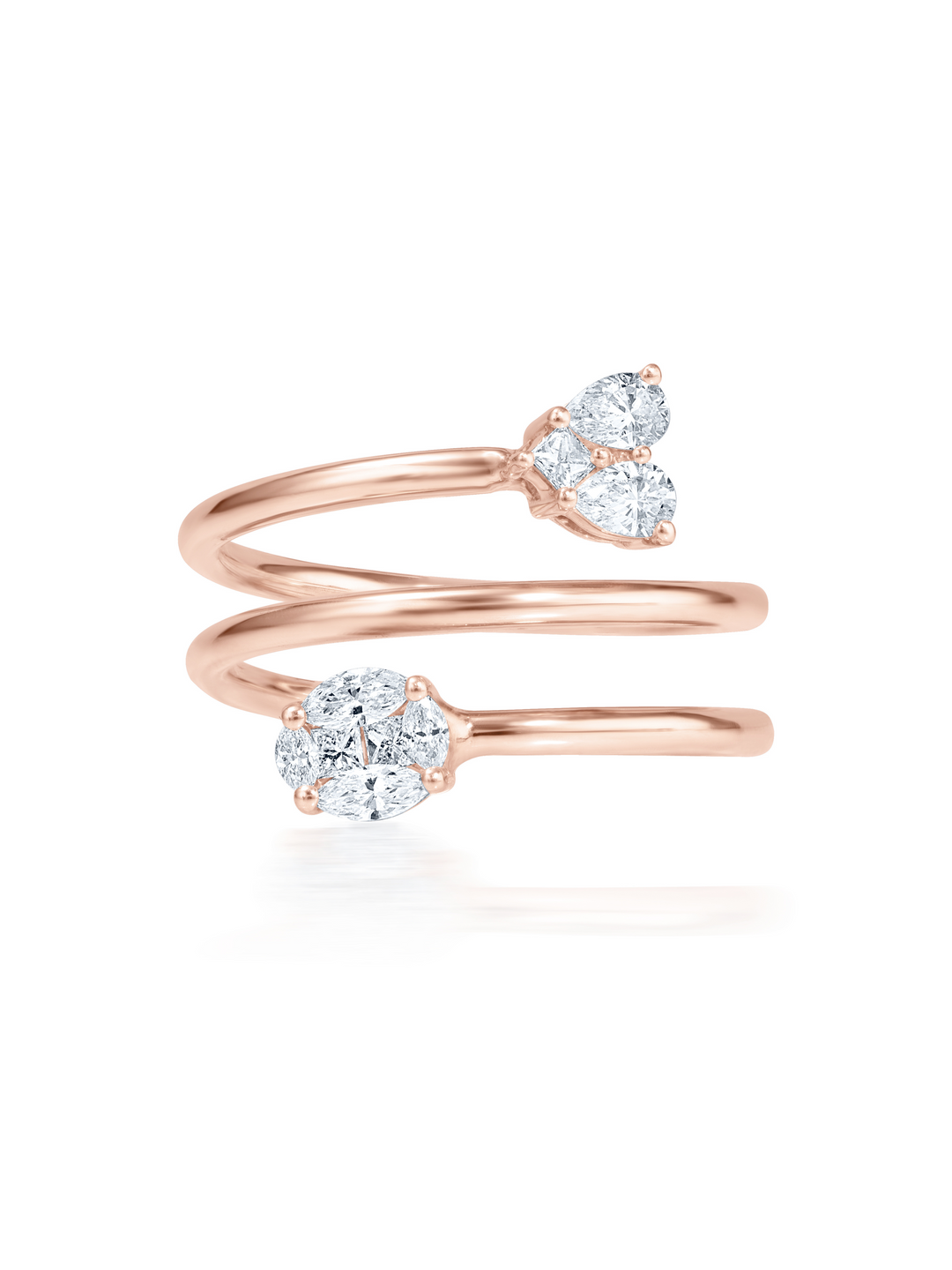 Oval & Heart Wrap Ring