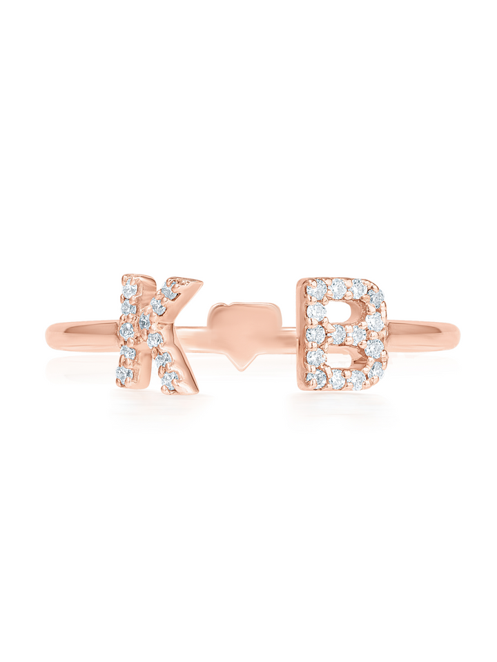 Diamond Initial Ring