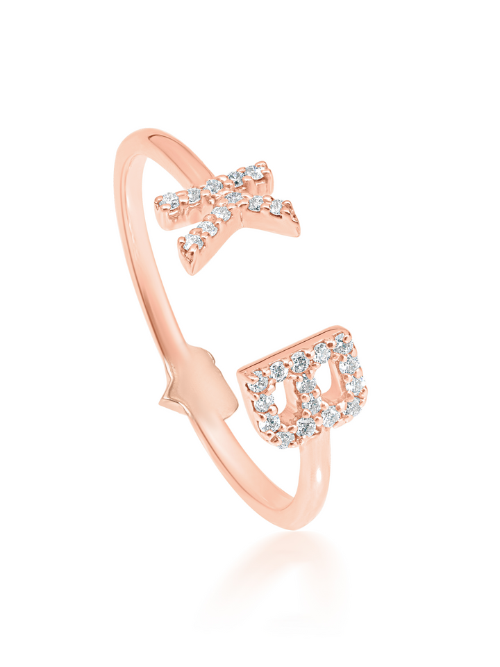 Diamond Initial Ring