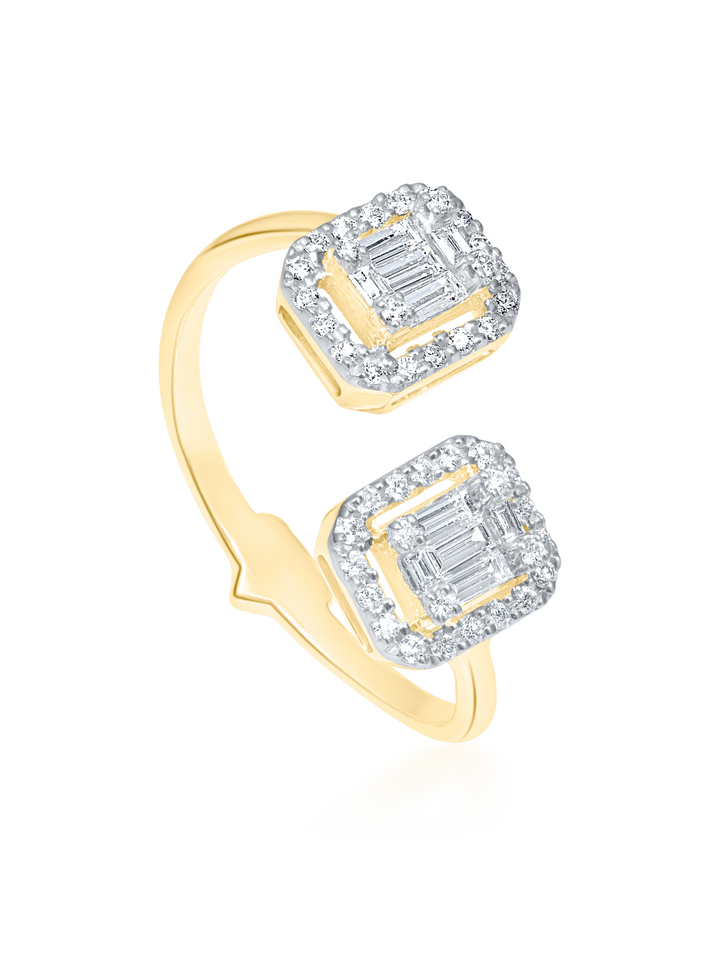 Duo Emerald Cut Ring