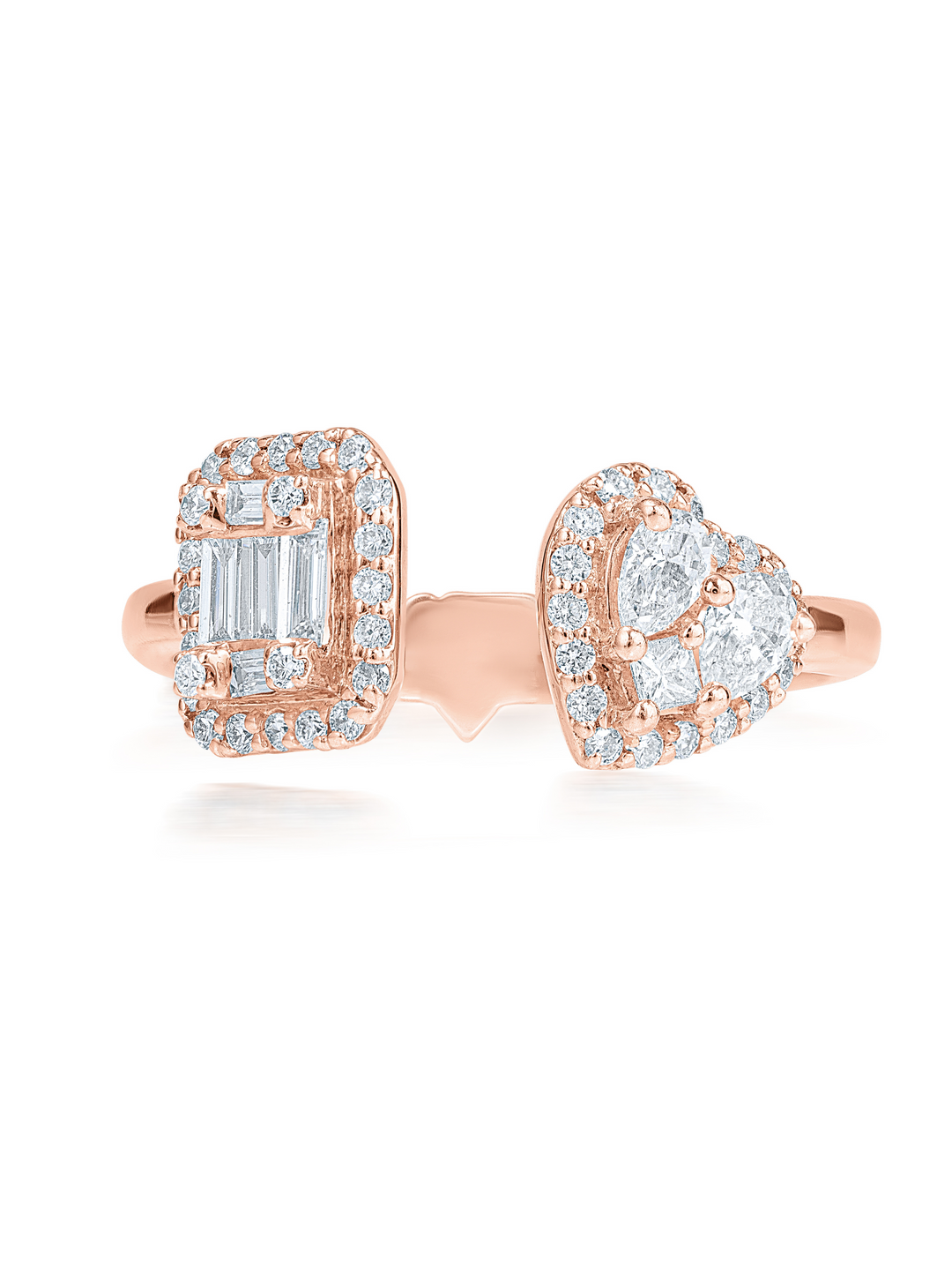 Emerald Cut & Heart Vital Ring