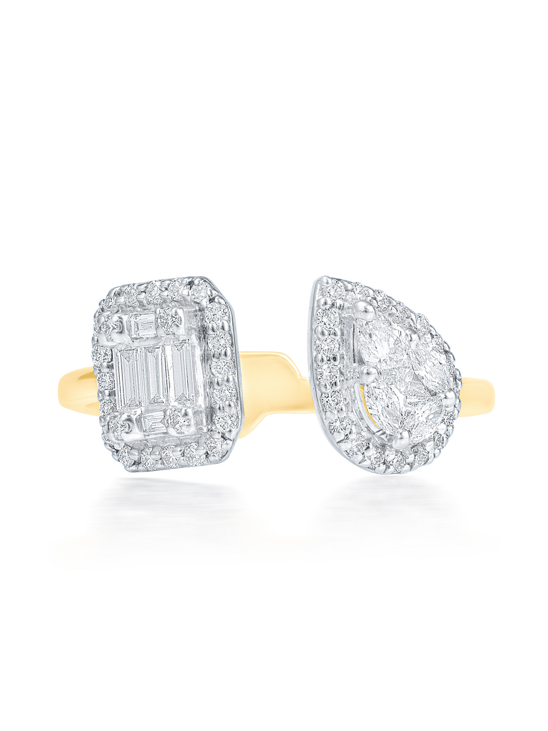 Emerald Cut & Pear Vital Ring 