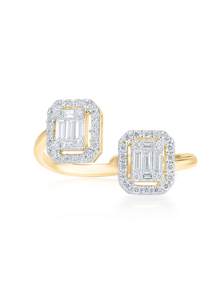 Duo Emerald Cut Ring