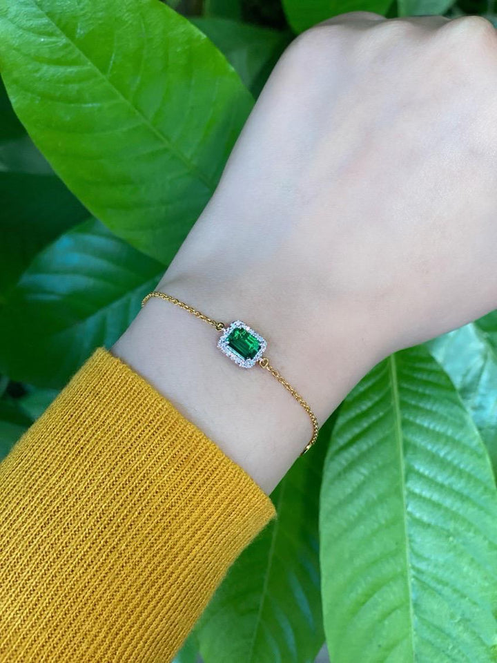 Flip Emerald Cut Diamond Bracelet