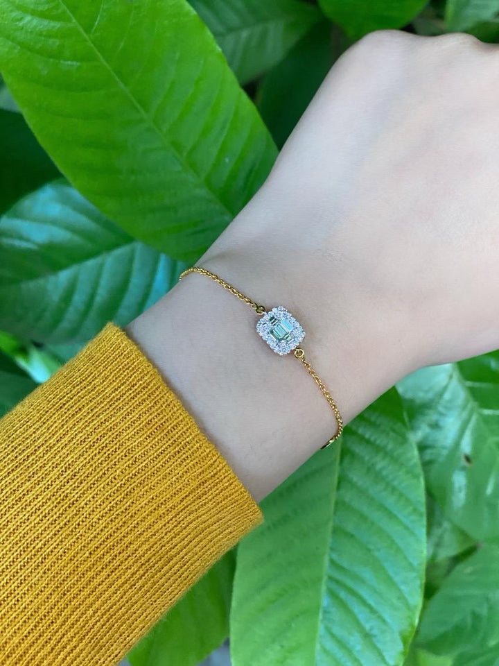 Flip Emerald Cut Diamond Bracelet