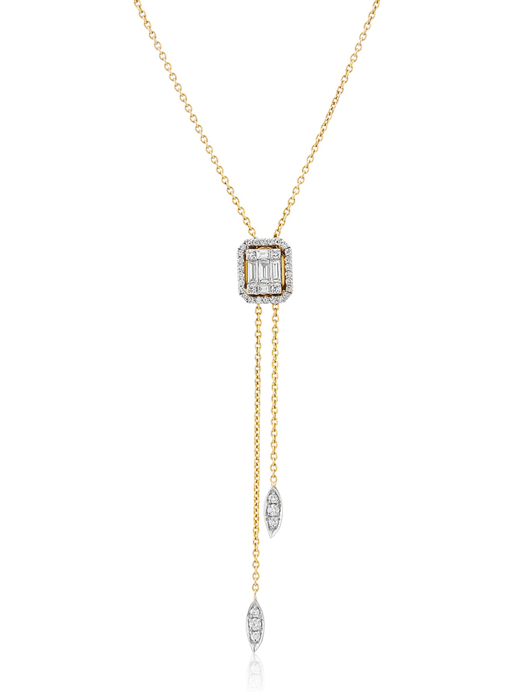 adjustable emerald-cut necklace with a timeless design, perfect for formal and casual occasions
