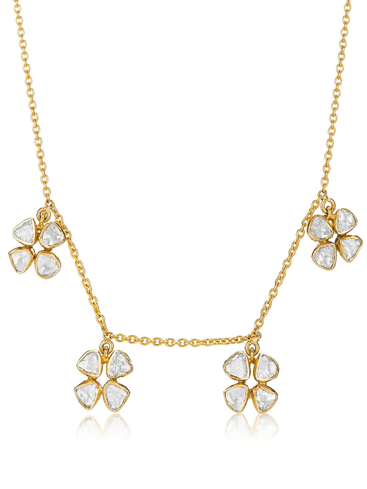 Floret Polki Dangling Necklace