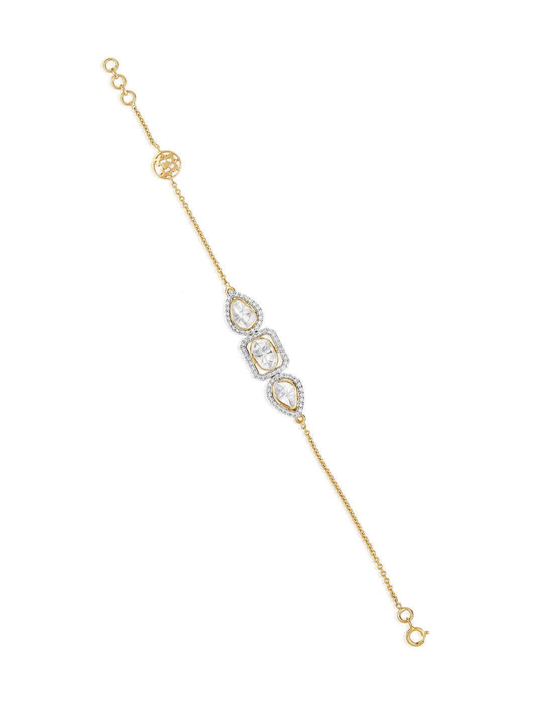 Polki Emerald Cut & Pear Bracelet