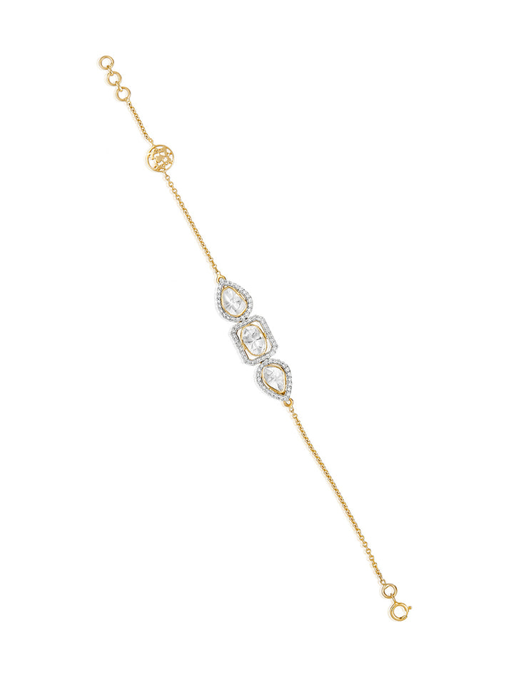 Polki Emerald Cut & Pear Bracelet