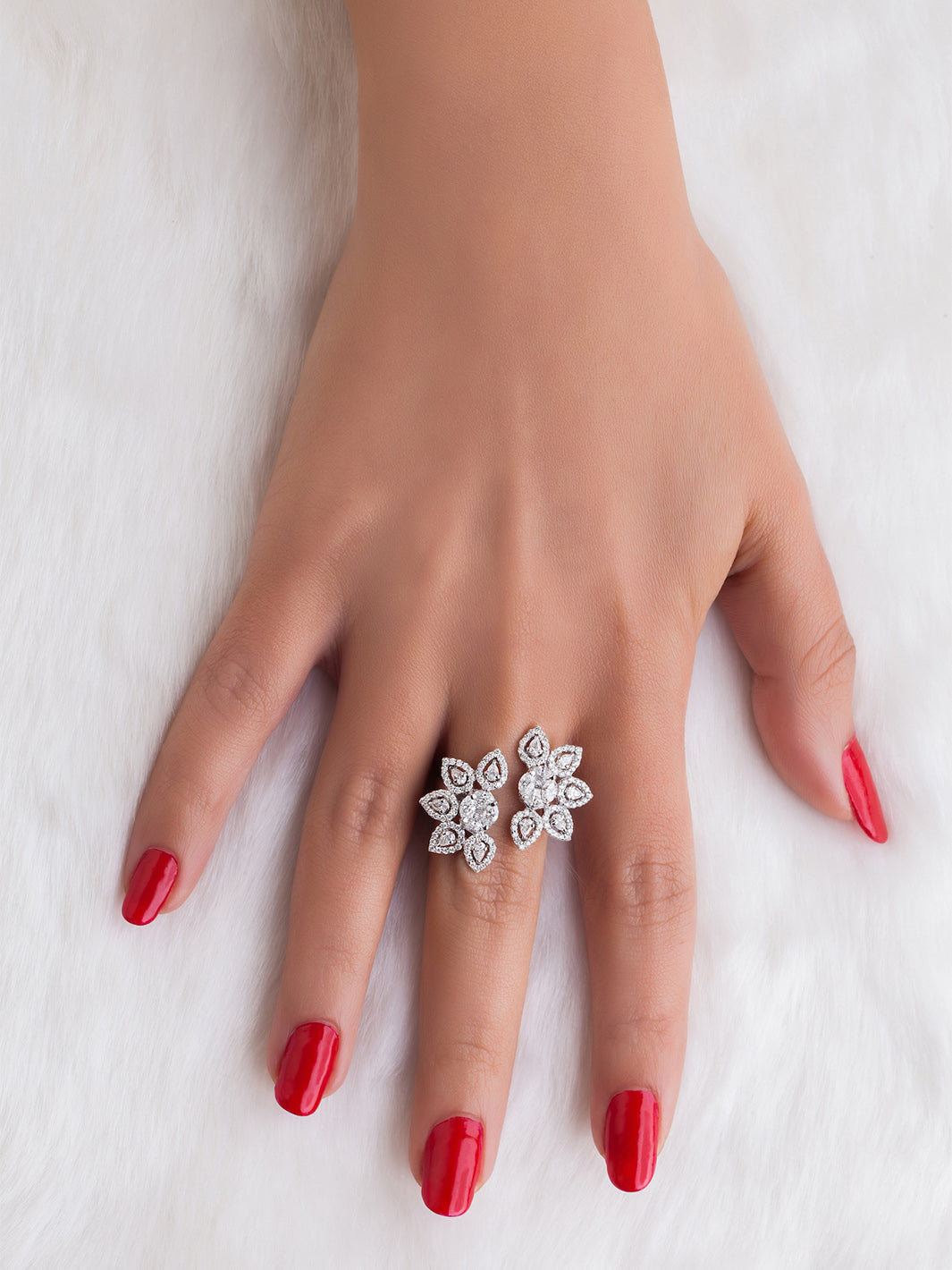 Floret Diamond Cocktail Ring