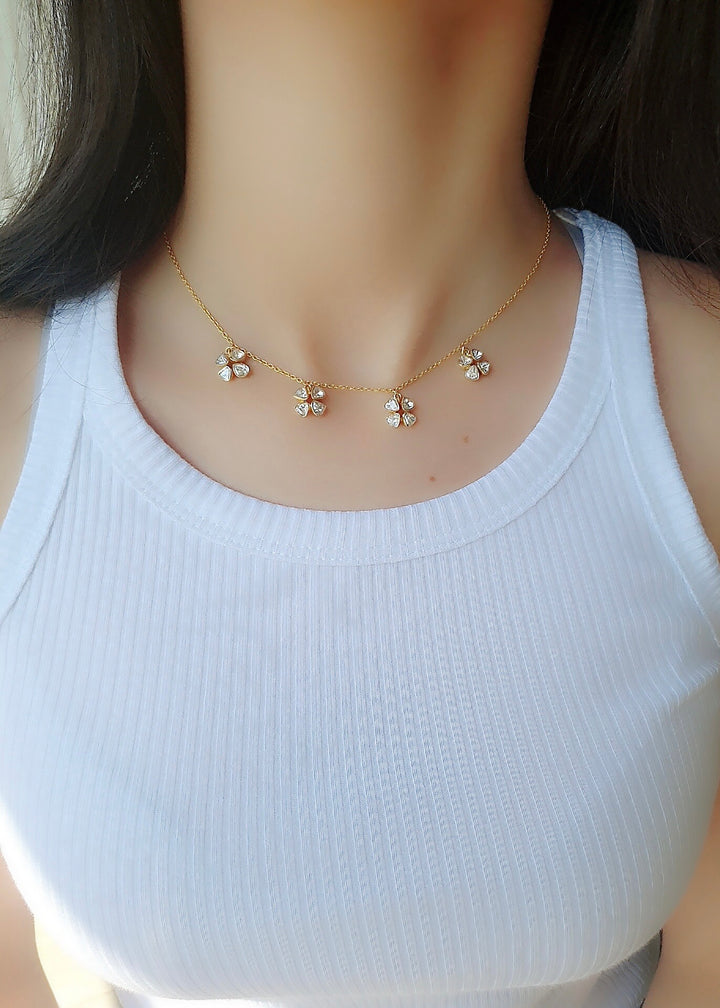 Floret Polki Dangling Necklace