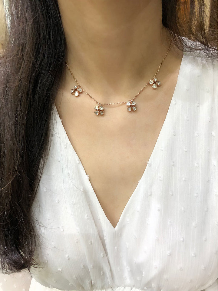 Floret Polki Dangling Necklace