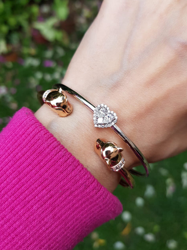 Panther Cuff With Collared Diamonds
