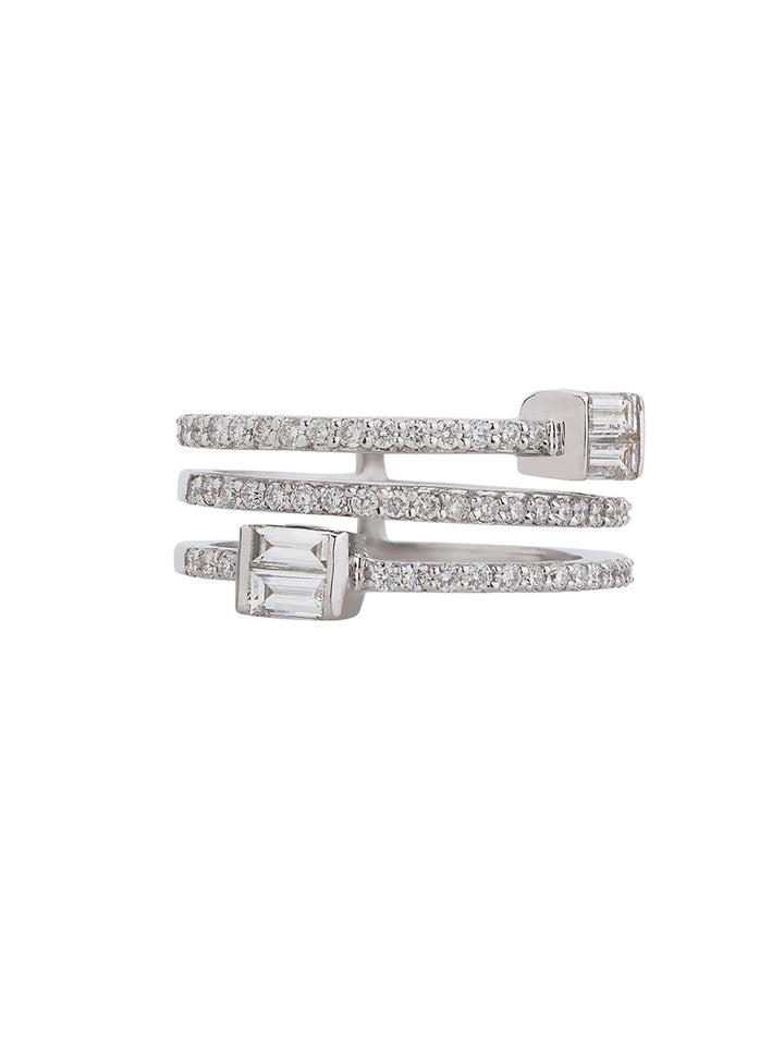 Tri Line Diamond Cocktail Ring