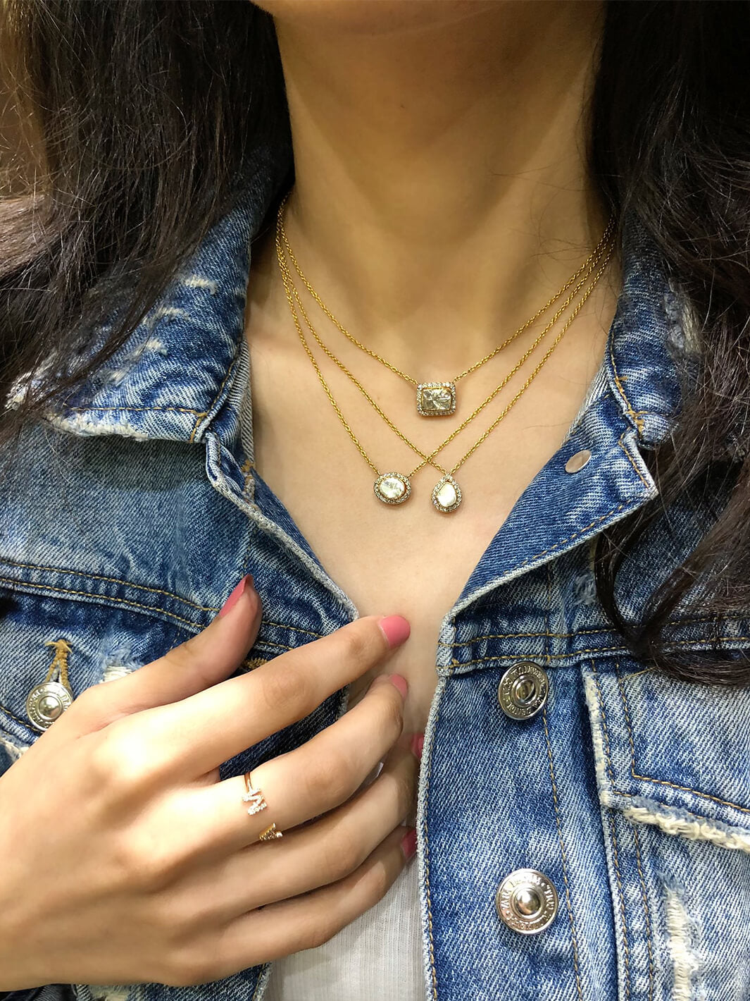 Polki Drop Necklace