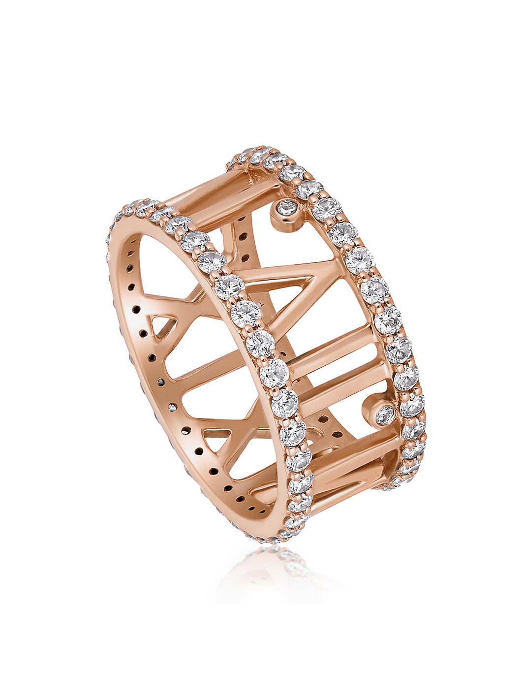 Roman Numeral Diamond Ring
