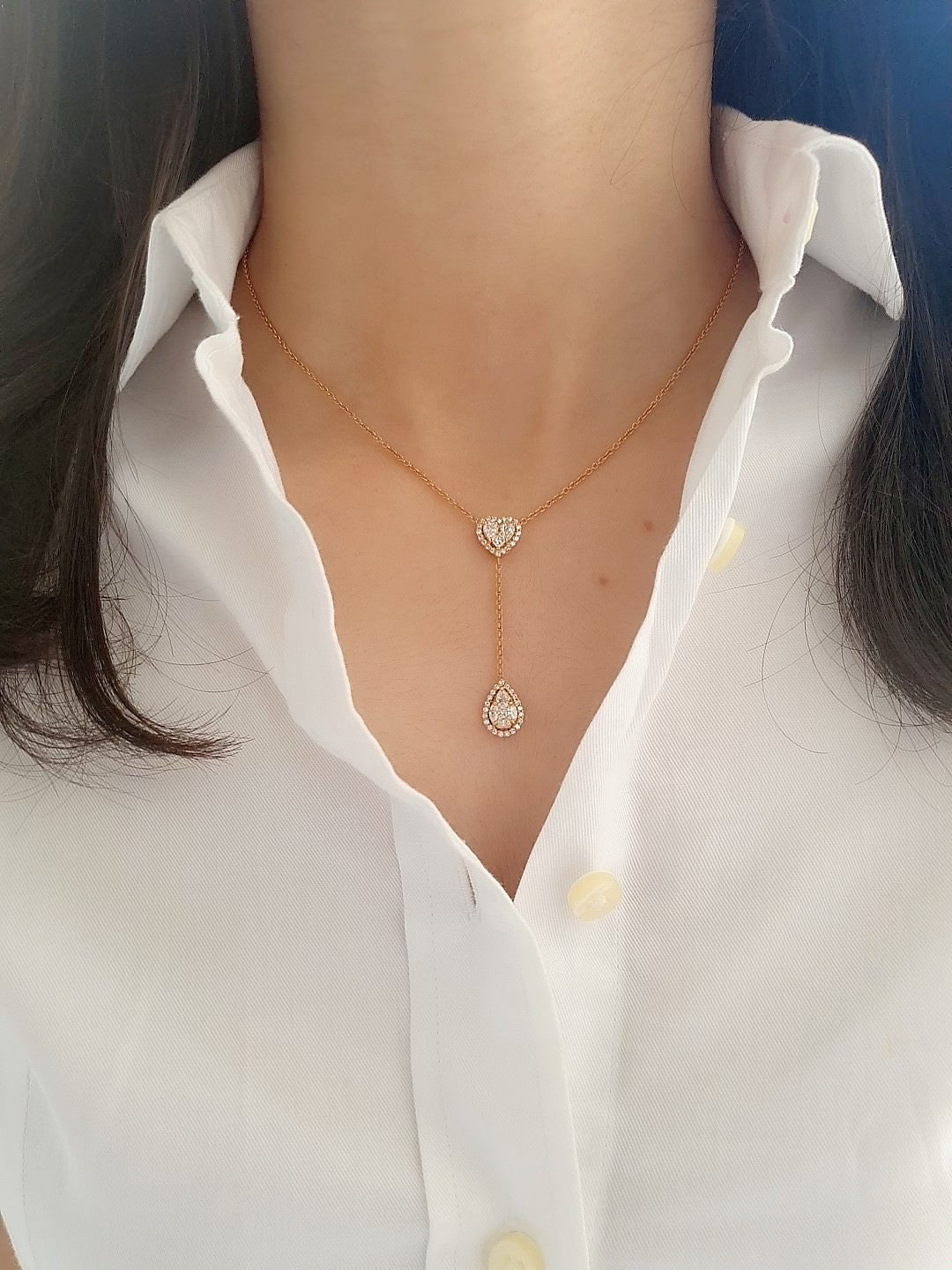 Heart & Drop Necklace