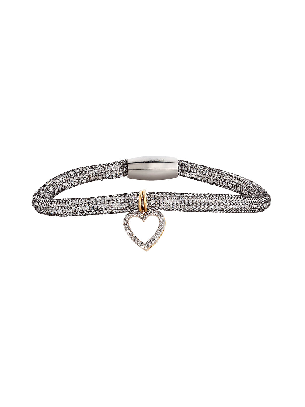 Diamond Heart On Crystal Strap