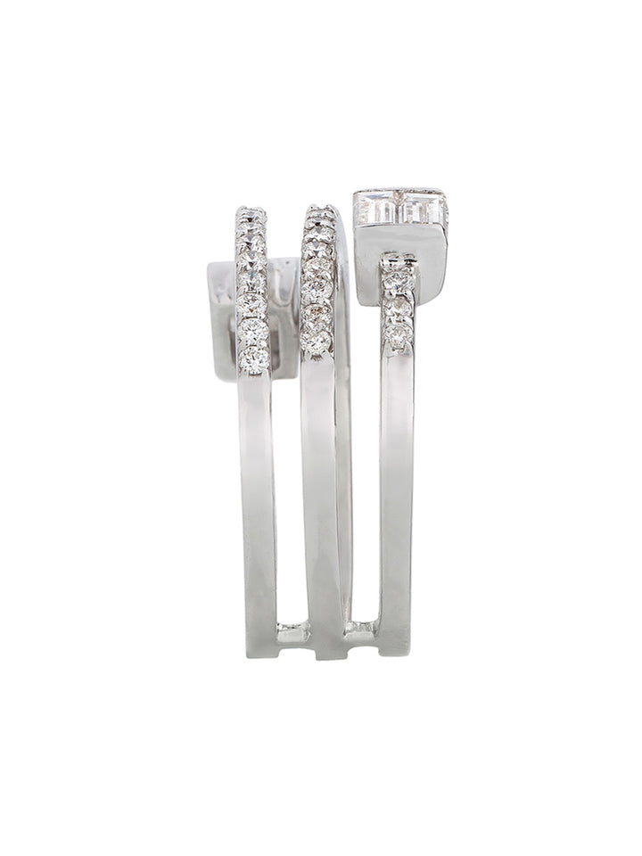 Tri Line Diamond Cocktail Ring