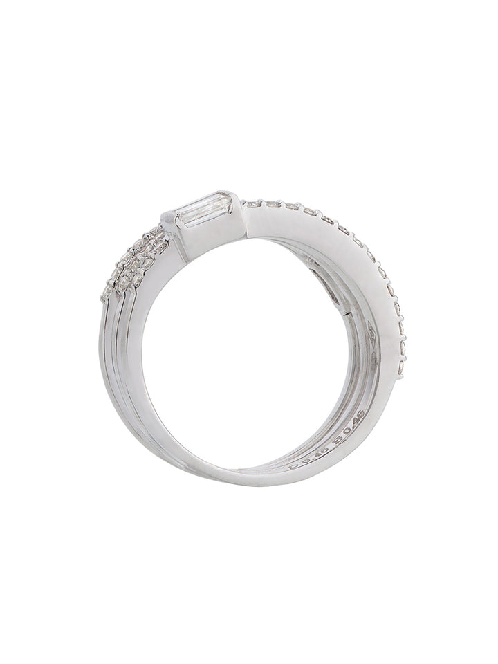 Tri Line Diamond Cocktail Ring