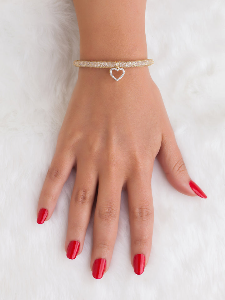 Diamond Heart On Crystal Strap
