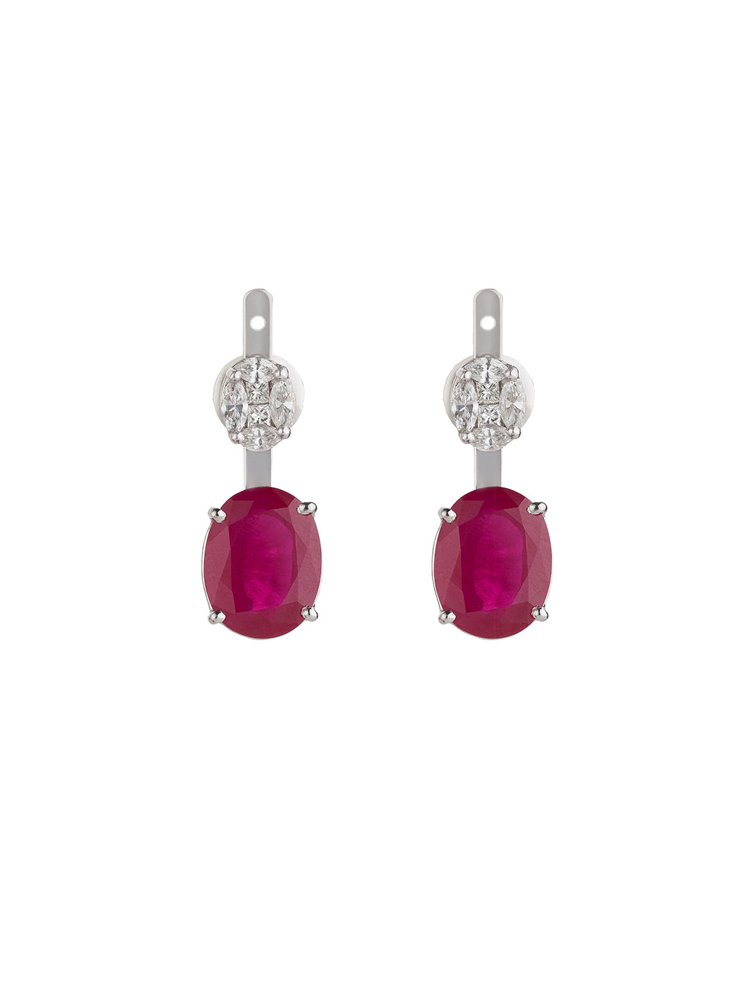 Classic Diamond Tops With Detachable Coloured Stones