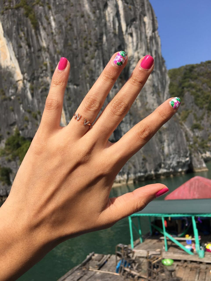 Diamond Initial Ring