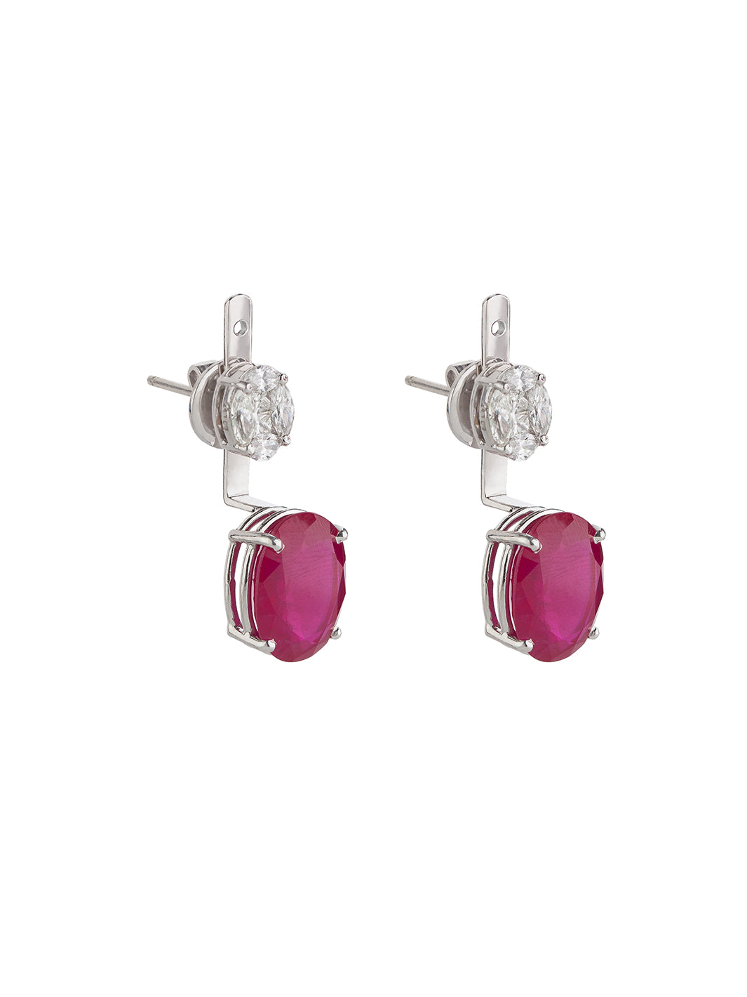 Classic Diamond Tops With Detachable Coloured Stones